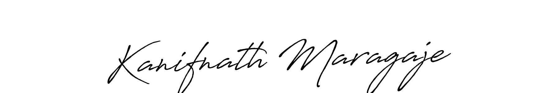Create a beautiful signature design for name Kanifnath Maragaje. With this signature (Antro_Vectra_Bolder) fonts, you can make a handwritten signature for free. Kanifnath Maragaje signature style 7 images and pictures png