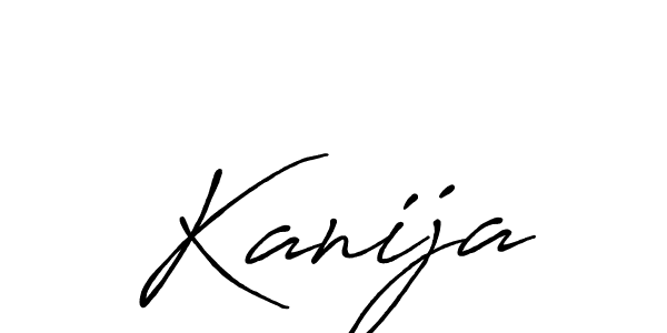 You should practise on your own different ways (Antro_Vectra_Bolder) to write your name (Kanija) in signature. don't let someone else do it for you. Kanija signature style 7 images and pictures png