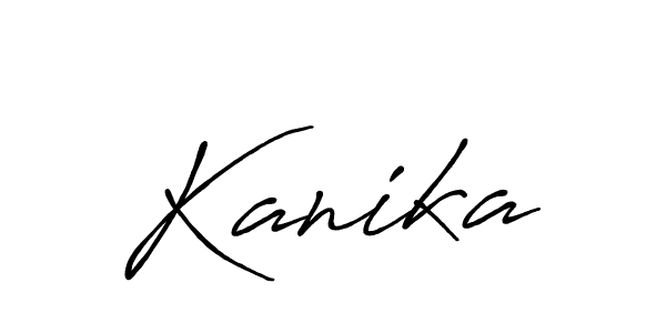 Design your own signature with our free online signature maker. With this signature software, you can create a handwritten (Antro_Vectra_Bolder) signature for name Kanika. Kanika signature style 7 images and pictures png