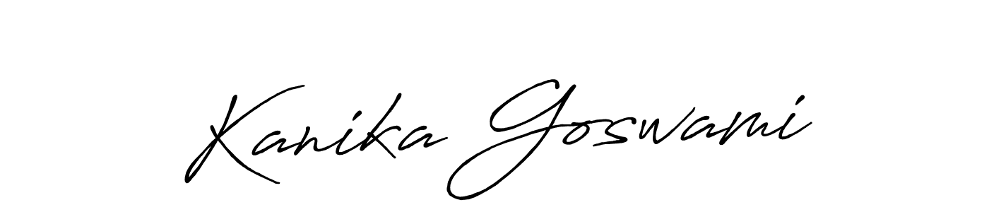 How to make Kanika Goswami signature? Antro_Vectra_Bolder is a professional autograph style. Create handwritten signature for Kanika Goswami name. Kanika Goswami signature style 7 images and pictures png