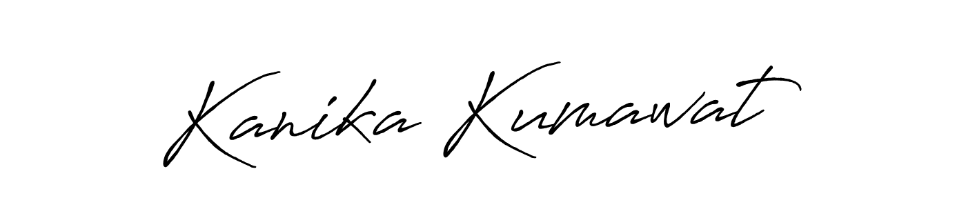 Create a beautiful signature design for name Kanika Kumawat. With this signature (Antro_Vectra_Bolder) fonts, you can make a handwritten signature for free. Kanika Kumawat signature style 7 images and pictures png