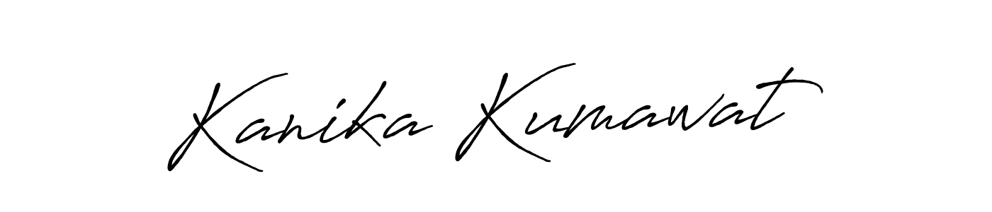 How to make Kanika Kumawat name signature. Use Antro_Vectra_Bolder style for creating short signs online. This is the latest handwritten sign. Kanika Kumawat signature style 7 images and pictures png