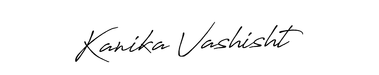 How to make Kanika Vashisht signature? Antro_Vectra_Bolder is a professional autograph style. Create handwritten signature for Kanika Vashisht name. Kanika Vashisht signature style 7 images and pictures png