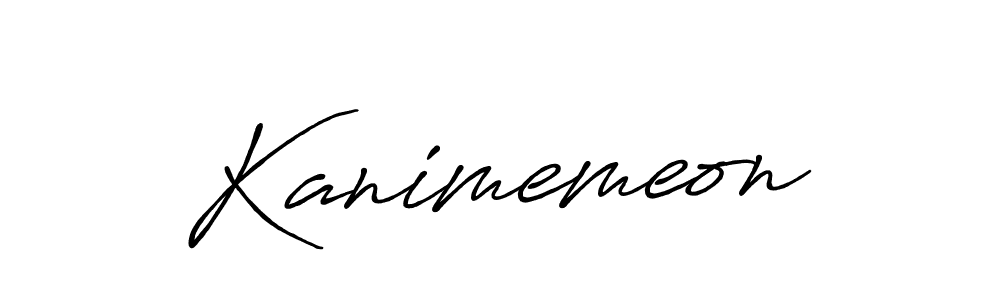 Similarly Antro_Vectra_Bolder is the best handwritten signature design. Signature creator online .You can use it as an online autograph creator for name Kanimemeon. Kanimemeon signature style 7 images and pictures png