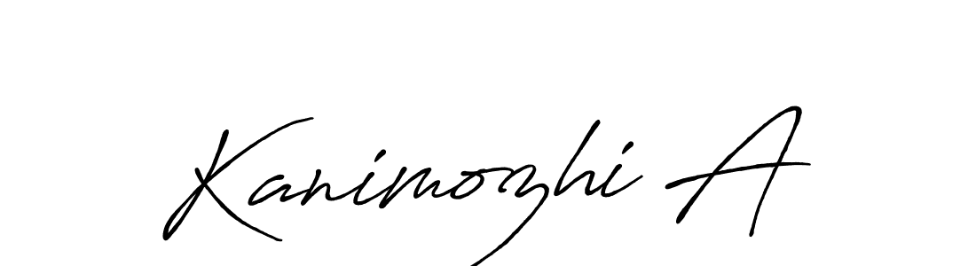 Create a beautiful signature design for name Kanimozhi A. With this signature (Antro_Vectra_Bolder) fonts, you can make a handwritten signature for free. Kanimozhi A signature style 7 images and pictures png