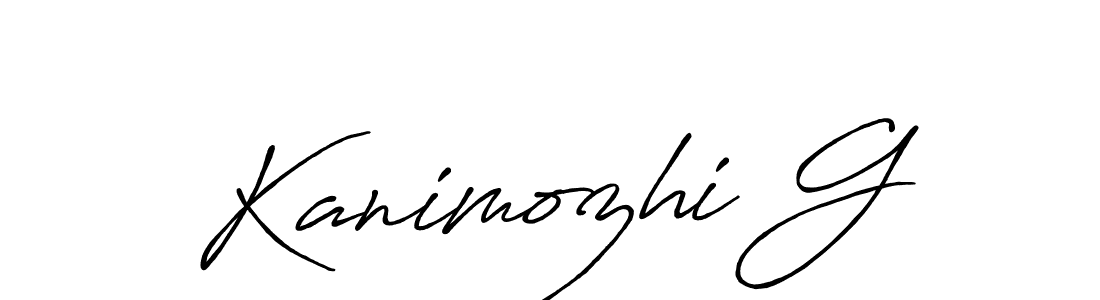 Similarly Antro_Vectra_Bolder is the best handwritten signature design. Signature creator online .You can use it as an online autograph creator for name Kanimozhi G. Kanimozhi G signature style 7 images and pictures png