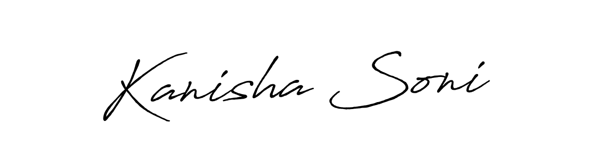 Design your own signature with our free online signature maker. With this signature software, you can create a handwritten (Antro_Vectra_Bolder) signature for name Kanisha Soni. Kanisha Soni signature style 7 images and pictures png