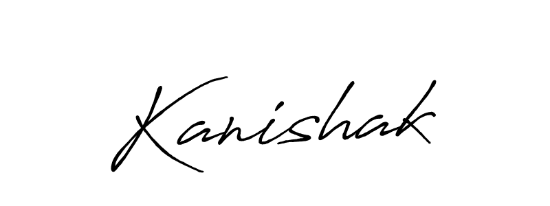 Use a signature maker to create a handwritten signature online. With this signature software, you can design (Antro_Vectra_Bolder) your own signature for name Kanishak. Kanishak signature style 7 images and pictures png