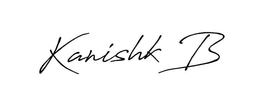 Create a beautiful signature design for name Kanishk B. With this signature (Antro_Vectra_Bolder) fonts, you can make a handwritten signature for free. Kanishk B signature style 7 images and pictures png