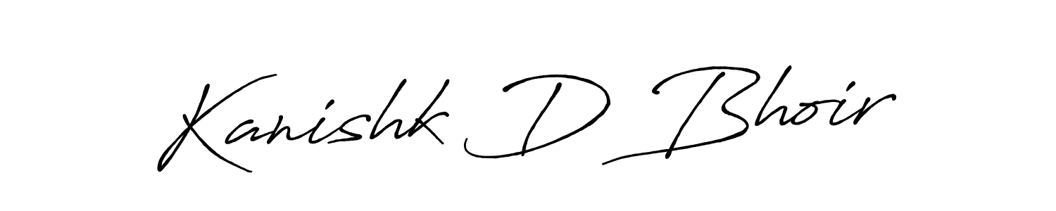 It looks lik you need a new signature style for name Kanishk D Bhoir. Design unique handwritten (Antro_Vectra_Bolder) signature with our free signature maker in just a few clicks. Kanishk D Bhoir signature style 7 images and pictures png