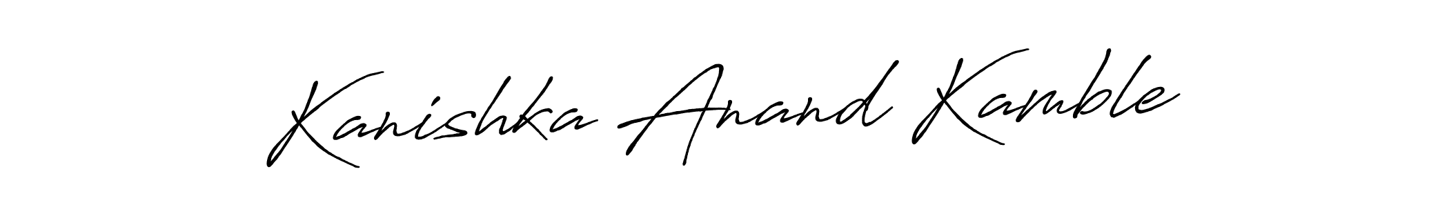 Create a beautiful signature design for name Kanishka Anand Kamble. With this signature (Antro_Vectra_Bolder) fonts, you can make a handwritten signature for free. Kanishka Anand Kamble signature style 7 images and pictures png