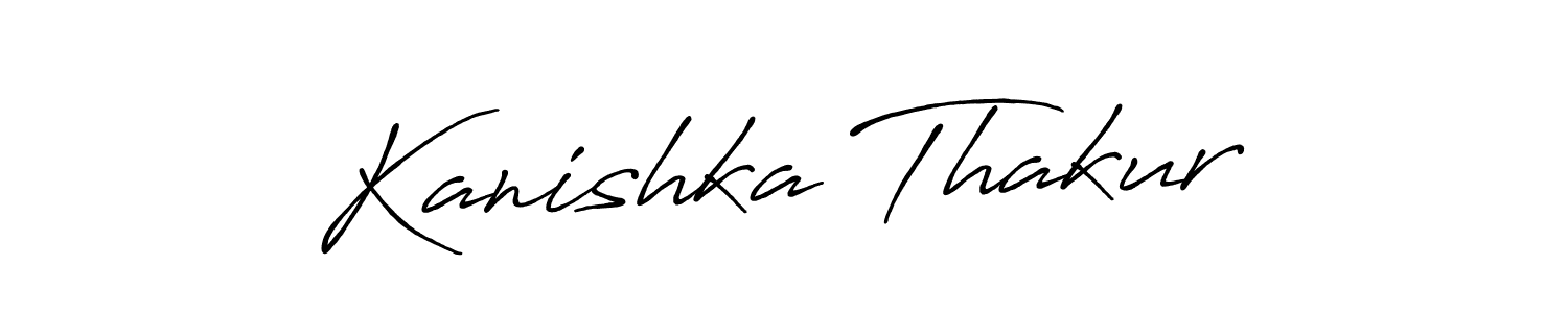 The best way (Antro_Vectra_Bolder) to make a short signature is to pick only two or three words in your name. The name Kanishka Thakur include a total of six letters. For converting this name. Kanishka Thakur signature style 7 images and pictures png