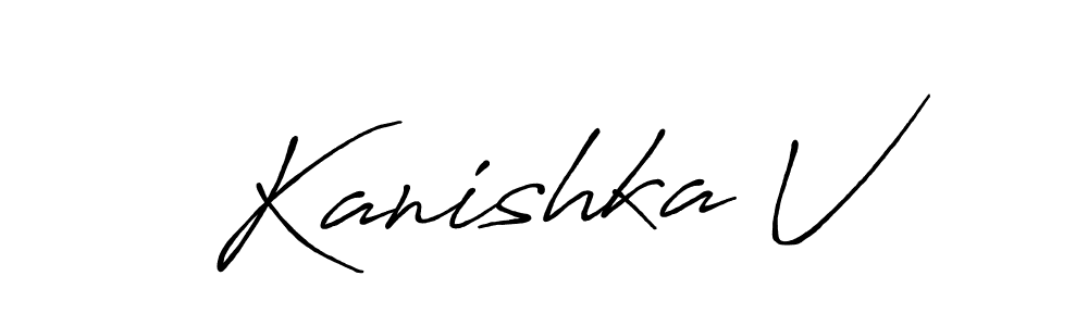 Also we have Kanishka V name is the best signature style. Create professional handwritten signature collection using Antro_Vectra_Bolder autograph style. Kanishka V signature style 7 images and pictures png