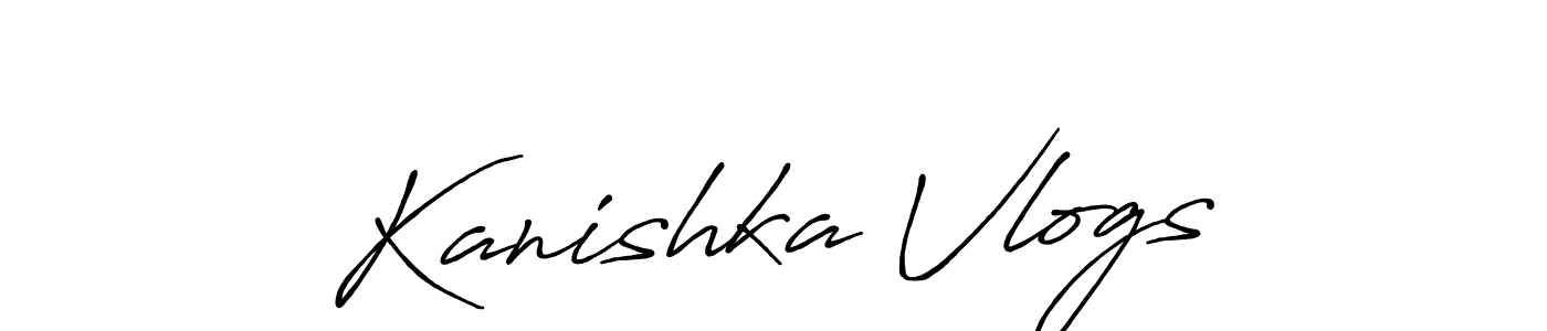 The best way (Antro_Vectra_Bolder) to make a short signature is to pick only two or three words in your name. The name Kanishka Vlogs include a total of six letters. For converting this name. Kanishka Vlogs signature style 7 images and pictures png