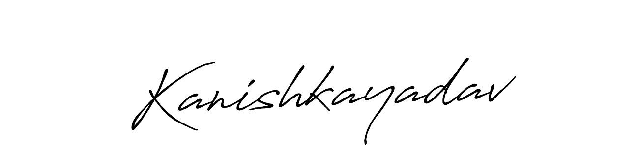 Create a beautiful signature design for name Kanishkayadav. With this signature (Antro_Vectra_Bolder) fonts, you can make a handwritten signature for free. Kanishkayadav signature style 7 images and pictures png