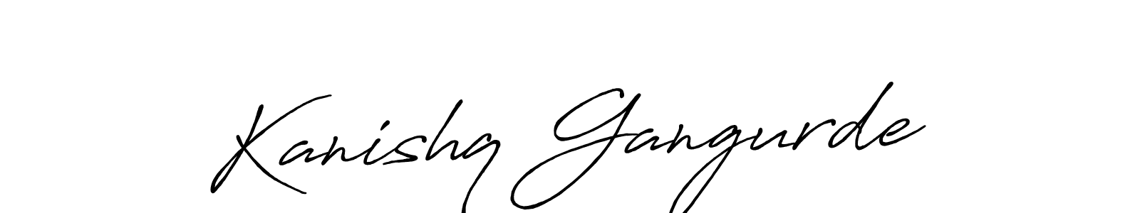 Kanishq Gangurde stylish signature style. Best Handwritten Sign (Antro_Vectra_Bolder) for my name. Handwritten Signature Collection Ideas for my name Kanishq Gangurde. Kanishq Gangurde signature style 7 images and pictures png