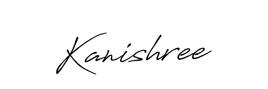 Use a signature maker to create a handwritten signature online. With this signature software, you can design (Antro_Vectra_Bolder) your own signature for name Kanishree. Kanishree signature style 7 images and pictures png