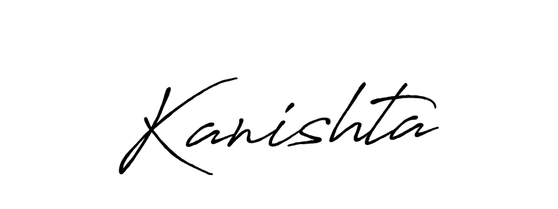 How to make Kanishta name signature. Use Antro_Vectra_Bolder style for creating short signs online. This is the latest handwritten sign. Kanishta signature style 7 images and pictures png