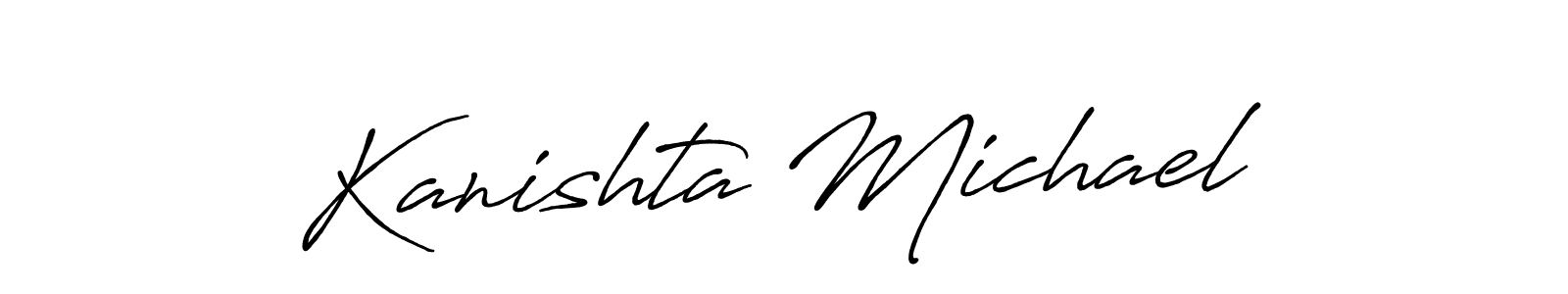 Make a short Kanishta Michael signature style. Manage your documents anywhere anytime using Antro_Vectra_Bolder. Create and add eSignatures, submit forms, share and send files easily. Kanishta Michael signature style 7 images and pictures png