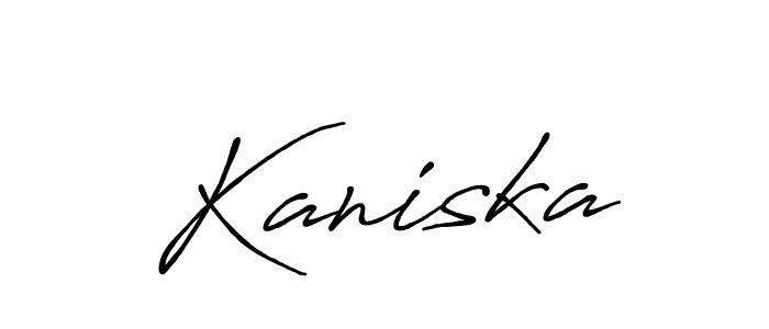 How to make Kaniska signature? Antro_Vectra_Bolder is a professional autograph style. Create handwritten signature for Kaniska name. Kaniska signature style 7 images and pictures png