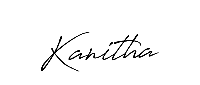 Make a beautiful signature design for name Kanitha. With this signature (Antro_Vectra_Bolder) style, you can create a handwritten signature for free. Kanitha signature style 7 images and pictures png