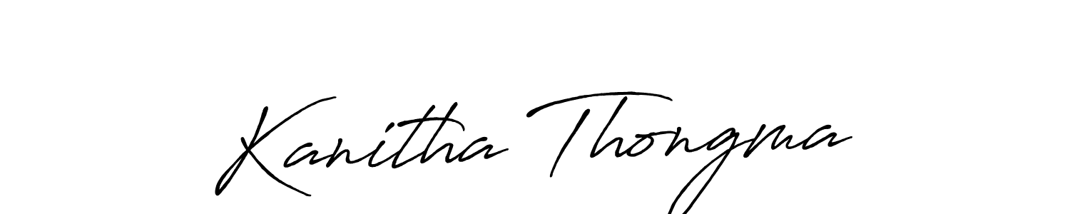 Kanitha Thongma stylish signature style. Best Handwritten Sign (Antro_Vectra_Bolder) for my name. Handwritten Signature Collection Ideas for my name Kanitha Thongma. Kanitha Thongma signature style 7 images and pictures png