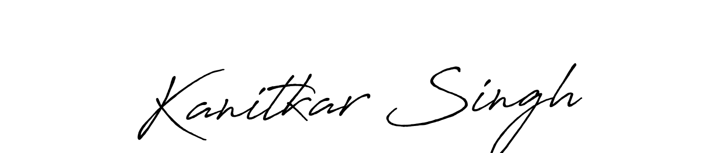 Antro_Vectra_Bolder is a professional signature style that is perfect for those who want to add a touch of class to their signature. It is also a great choice for those who want to make their signature more unique. Get Kanitkar Singh name to fancy signature for free. Kanitkar Singh signature style 7 images and pictures png