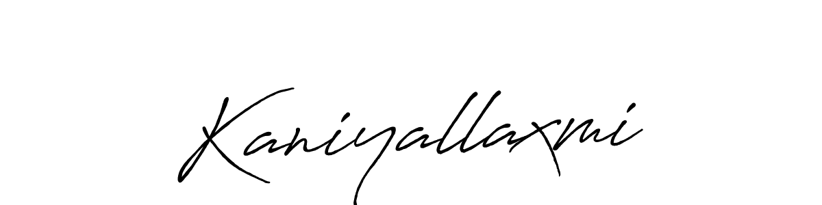 Use a signature maker to create a handwritten signature online. With this signature software, you can design (Antro_Vectra_Bolder) your own signature for name Kaniyallaxmi. Kaniyallaxmi signature style 7 images and pictures png