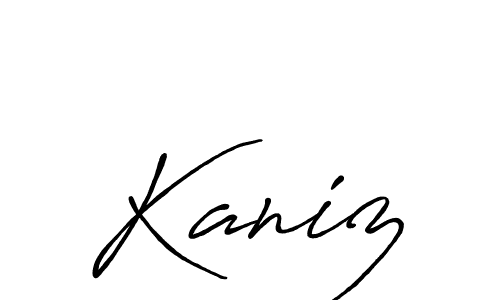 Design your own signature with our free online signature maker. With this signature software, you can create a handwritten (Antro_Vectra_Bolder) signature for name Kaniz. Kaniz signature style 7 images and pictures png