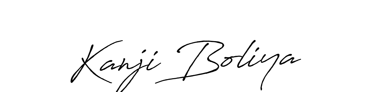 Create a beautiful signature design for name Kanji Boliya. With this signature (Antro_Vectra_Bolder) fonts, you can make a handwritten signature for free. Kanji Boliya signature style 7 images and pictures png