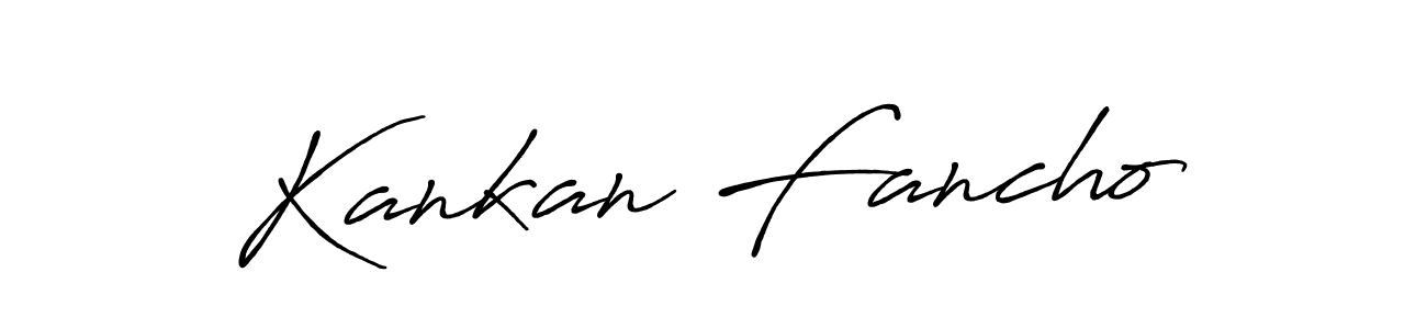 Kankan Fancho stylish signature style. Best Handwritten Sign (Antro_Vectra_Bolder) for my name. Handwritten Signature Collection Ideas for my name Kankan Fancho. Kankan Fancho signature style 7 images and pictures png