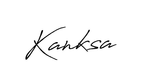 How to make Kanksa name signature. Use Antro_Vectra_Bolder style for creating short signs online. This is the latest handwritten sign. Kanksa signature style 7 images and pictures png