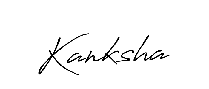 Also we have Kanksha name is the best signature style. Create professional handwritten signature collection using Antro_Vectra_Bolder autograph style. Kanksha signature style 7 images and pictures png