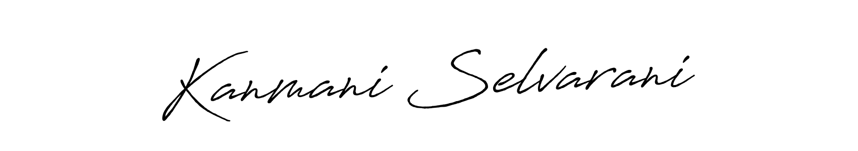 Use a signature maker to create a handwritten signature online. With this signature software, you can design (Antro_Vectra_Bolder) your own signature for name Kanmani Selvarani. Kanmani Selvarani signature style 7 images and pictures png