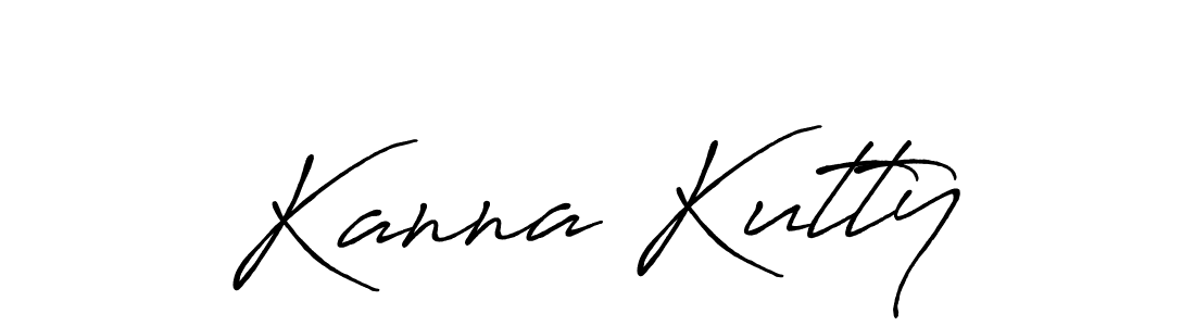 How to make Kanna Kutty name signature. Use Antro_Vectra_Bolder style for creating short signs online. This is the latest handwritten sign. Kanna Kutty signature style 7 images and pictures png