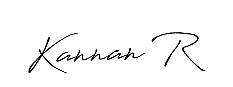 How to make Kannan R name signature. Use Antro_Vectra_Bolder style for creating short signs online. This is the latest handwritten sign. Kannan R signature style 7 images and pictures png