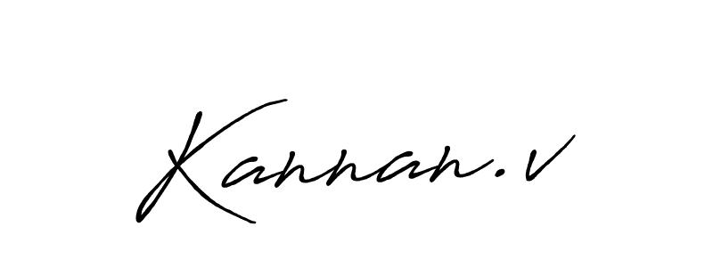 It looks lik you need a new signature style for name Kannan.v. Design unique handwritten (Antro_Vectra_Bolder) signature with our free signature maker in just a few clicks. Kannan.v signature style 7 images and pictures png