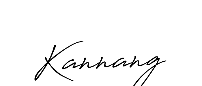 Make a beautiful signature design for name Kannang. With this signature (Antro_Vectra_Bolder) style, you can create a handwritten signature for free. Kannang signature style 7 images and pictures png