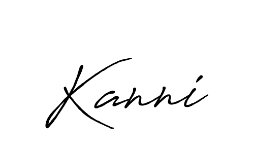 Also we have Kanni name is the best signature style. Create professional handwritten signature collection using Antro_Vectra_Bolder autograph style. Kanni signature style 7 images and pictures png