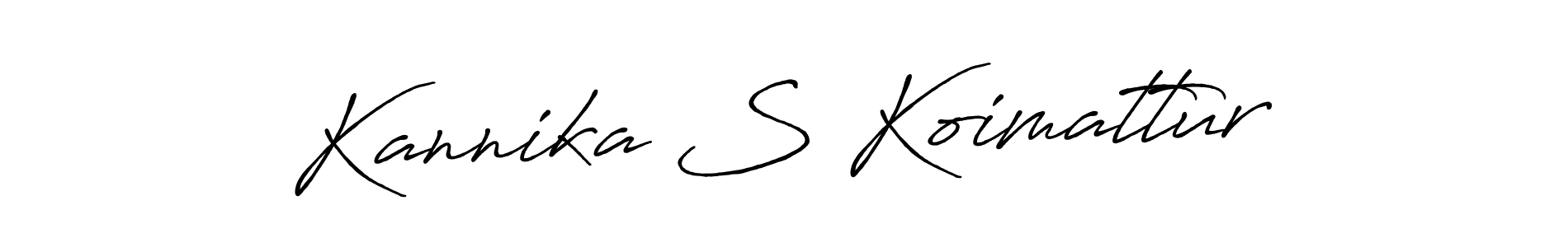 Kannika S Koimattur stylish signature style. Best Handwritten Sign (Antro_Vectra_Bolder) for my name. Handwritten Signature Collection Ideas for my name Kannika S Koimattur. Kannika S Koimattur signature style 7 images and pictures png