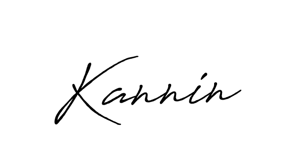 Make a beautiful signature design for name Kannin. With this signature (Antro_Vectra_Bolder) style, you can create a handwritten signature for free. Kannin signature style 7 images and pictures png