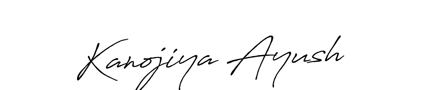 How to make Kanojiya Ayush signature? Antro_Vectra_Bolder is a professional autograph style. Create handwritten signature for Kanojiya Ayush name. Kanojiya Ayush signature style 7 images and pictures png