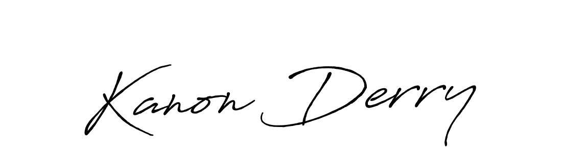 Make a beautiful signature design for name Kanon Derry. With this signature (Antro_Vectra_Bolder) style, you can create a handwritten signature for free. Kanon Derry signature style 7 images and pictures png