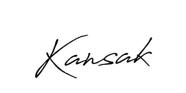 How to make Kansak name signature. Use Antro_Vectra_Bolder style for creating short signs online. This is the latest handwritten sign. Kansak signature style 7 images and pictures png