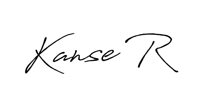 How to make Kanse R name signature. Use Antro_Vectra_Bolder style for creating short signs online. This is the latest handwritten sign. Kanse R signature style 7 images and pictures png