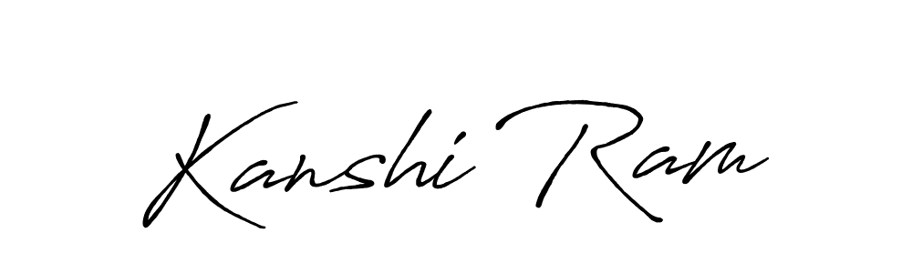 Create a beautiful signature design for name Kanshi Ram. With this signature (Antro_Vectra_Bolder) fonts, you can make a handwritten signature for free. Kanshi Ram signature style 7 images and pictures png
