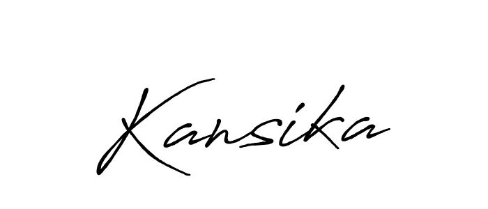 Create a beautiful signature design for name Kansika. With this signature (Antro_Vectra_Bolder) fonts, you can make a handwritten signature for free. Kansika signature style 7 images and pictures png