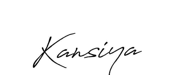 Use a signature maker to create a handwritten signature online. With this signature software, you can design (Antro_Vectra_Bolder) your own signature for name Kansiya. Kansiya signature style 7 images and pictures png