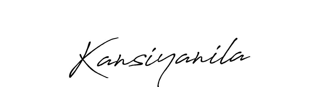 How to make Kansiyanila signature? Antro_Vectra_Bolder is a professional autograph style. Create handwritten signature for Kansiyanila name. Kansiyanila signature style 7 images and pictures png