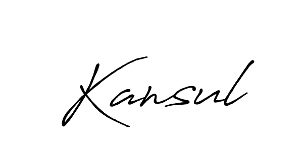 Also You can easily find your signature by using the search form. We will create Kansul name handwritten signature images for you free of cost using Antro_Vectra_Bolder sign style. Kansul signature style 7 images and pictures png